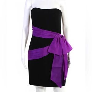 Theia Strapless Cocktail Dress